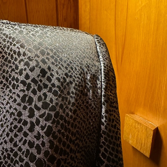 SOLINI New York Elegant Cache Evening Suit Snakeskin Black Metallic Silver 4 - Picture 2 of 16